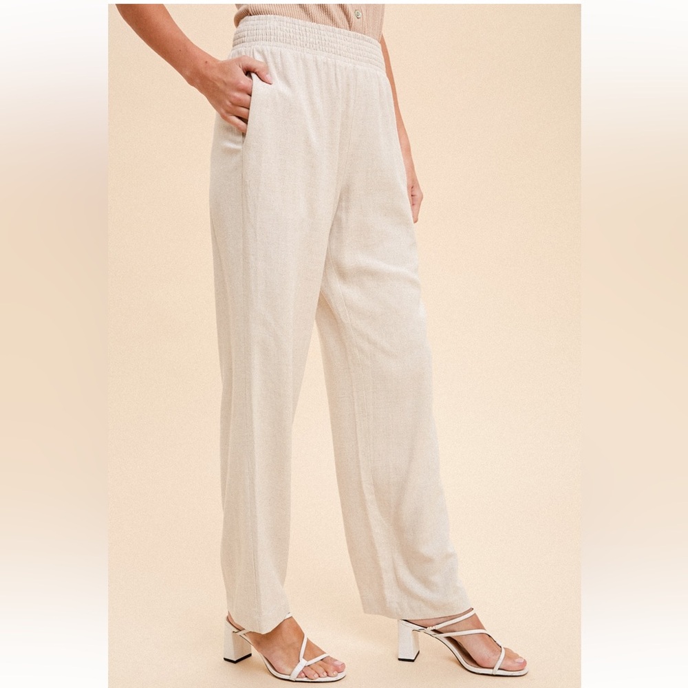 Hem & Thread Cream Trousers